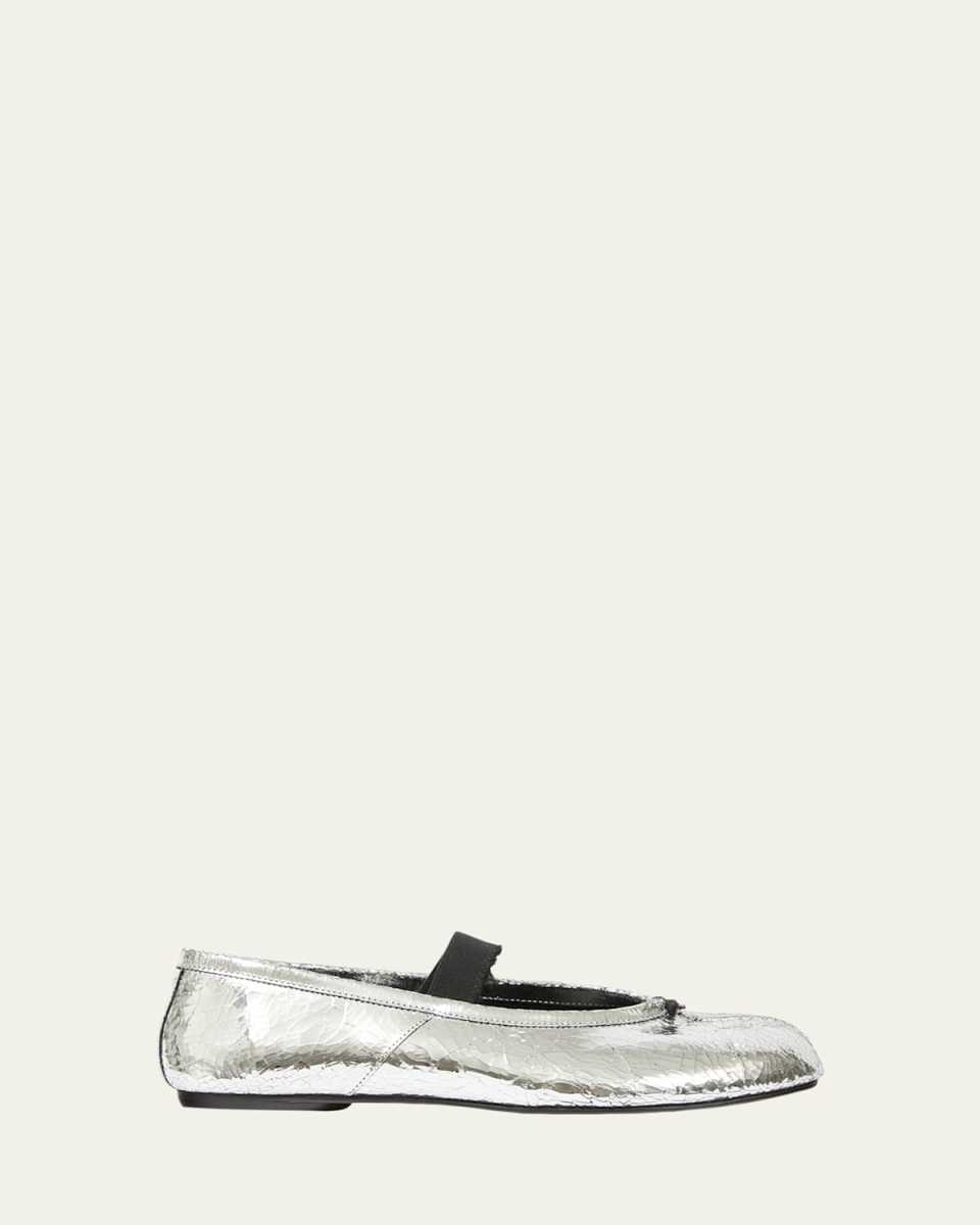 Tabi Broken Mirror Leather Ballerina Flats